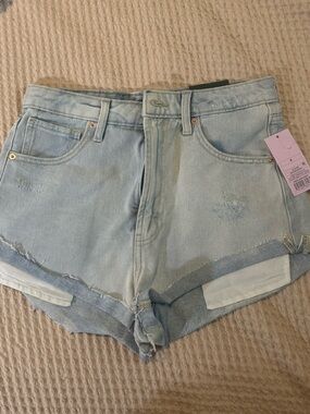 wild fable Light Blue High-Rise Denim Shorts